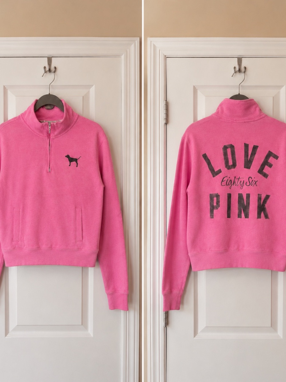 Vintage Victoria's Secret PINK quarter zip sweatshirt in XS